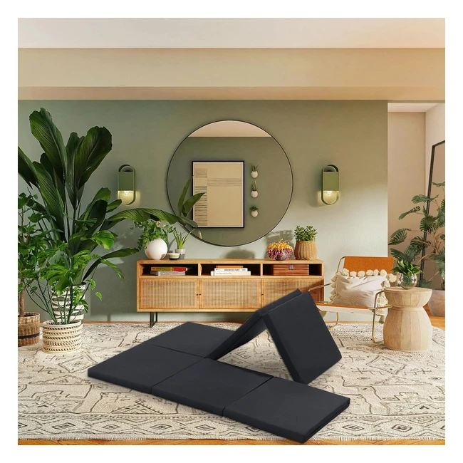 Badenia Bettcomfort Madrid Klappmatratze - Platzsparendes Gästebett - Modernes Design - Hochwertige Mikrofaser - Nachhaltig hergestellt