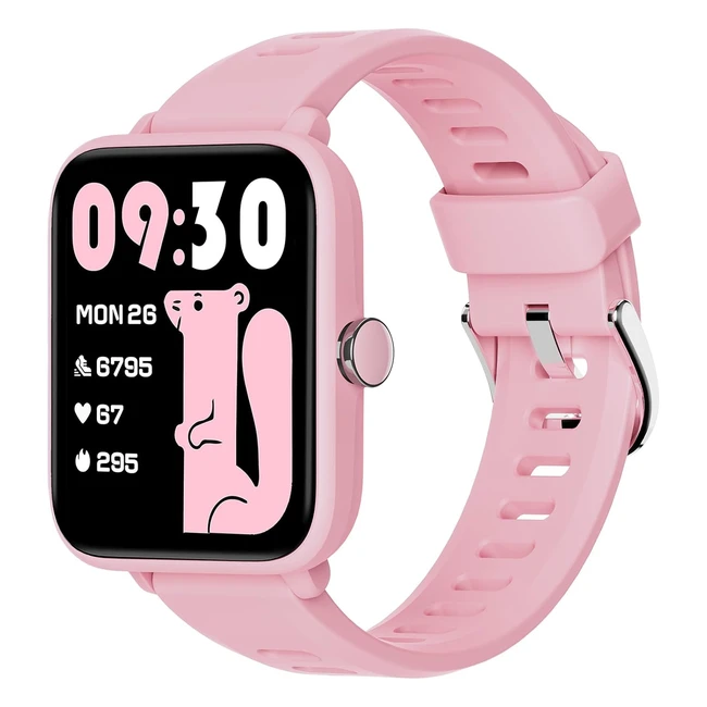 BiggerFive Montre Enfant Connectée Podomètre Cardiofréquencemètre Étanche 5 ATM Jeux Puzzle