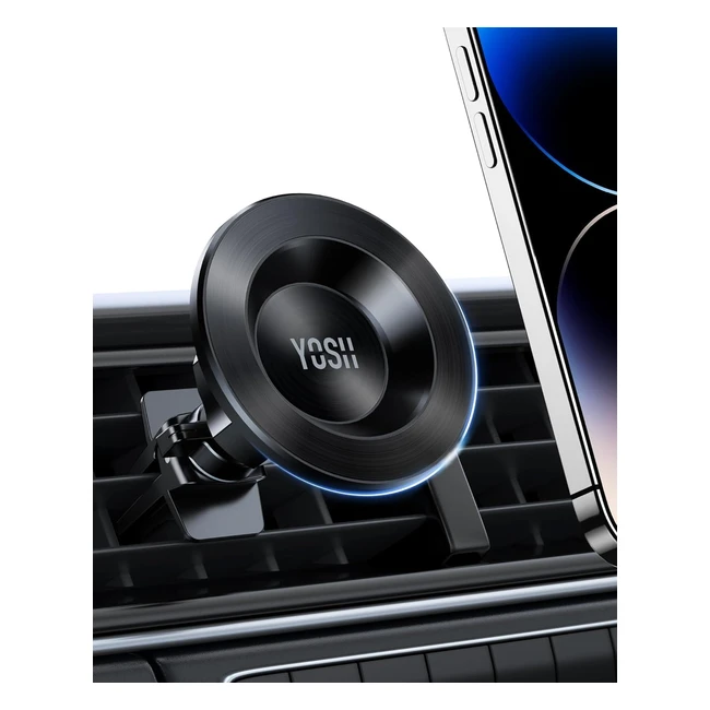 Yosh Magsafe Car Mount Air Vent 2024 iPhone Holder 20xn55 Magnets Super Stable Double Lock Clips