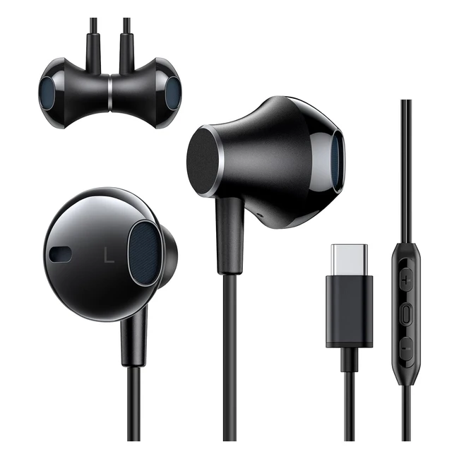 Ecouteur USB C Samsung Galaxy S23 S22 Ultra S20 A54 A53 avec Micro - Couteurs Filaire Type C iPhone 15 Pro Max iPad Pro Air 54