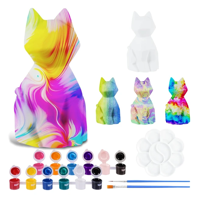 Vicloon DIY Cat Lamp Kit - Creative Art Craft Painting for Kids Ages 3-12