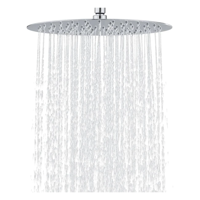 Doccia a pioggia tonda 12 pollici in acciaio inox 304 - Detbom