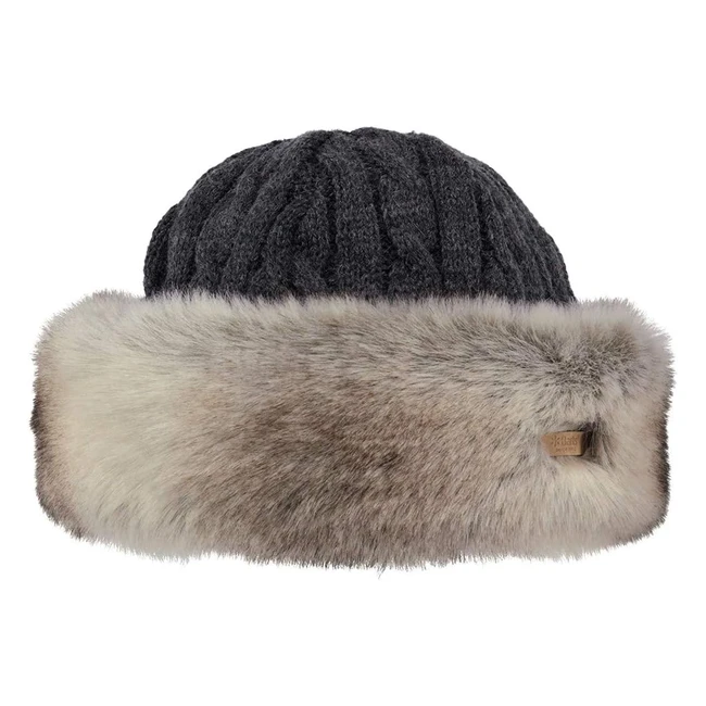 Barts Boina Unisex Adulto Fur Cable - Gris Rabbit 0009 - Envío Gratis