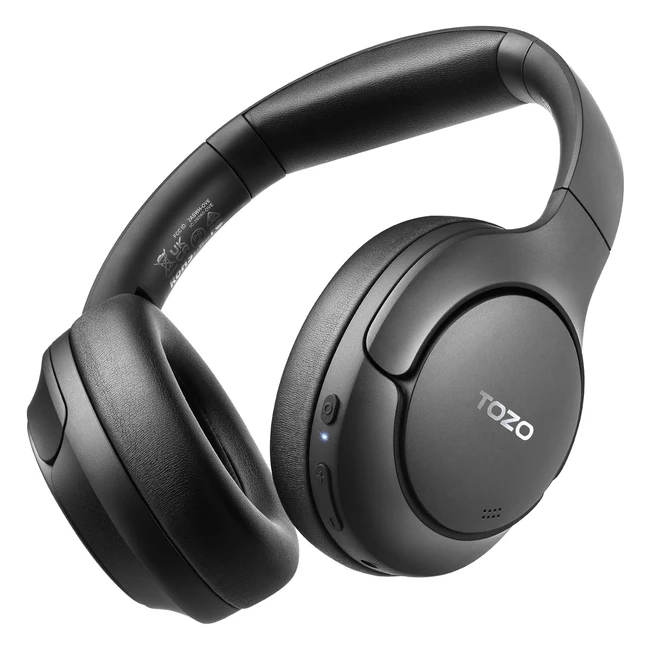 TOZO HT2 Hybrid Active Noise Cancelling Wireless Headphones - 60H Playtime - Lossless Audio - Over Ear Bluetooth Headphones - Hires Audio - Deep Bass - Foldable Lightweight Headset