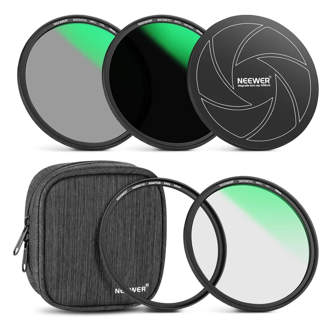 Kit Filtres ND Magnétiques 58mm ND1000 MCUV CPL Polarisant Neewer