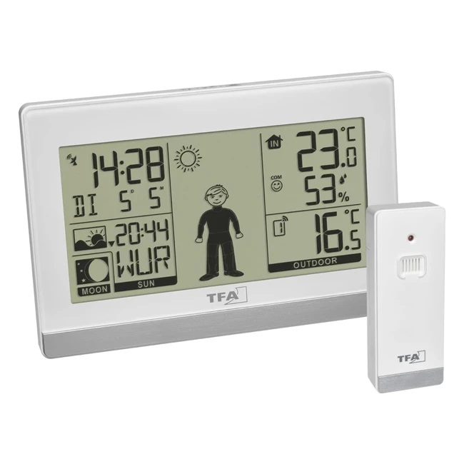 Stazione Meteorologica Digitale Weather Boy TFA Dostmann 35115902 - Fase Lunare, Ora dell'Alba e del Tramonto, Temperatura e Umidità
