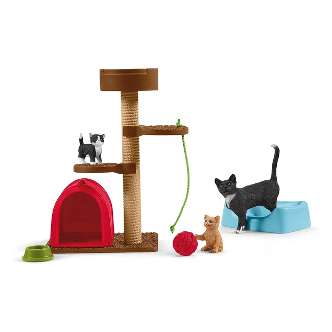 Coffret Figurines Animaux Schleich 42501 Chats Chatons Jouets Réalistes Garçons Filles 3+
