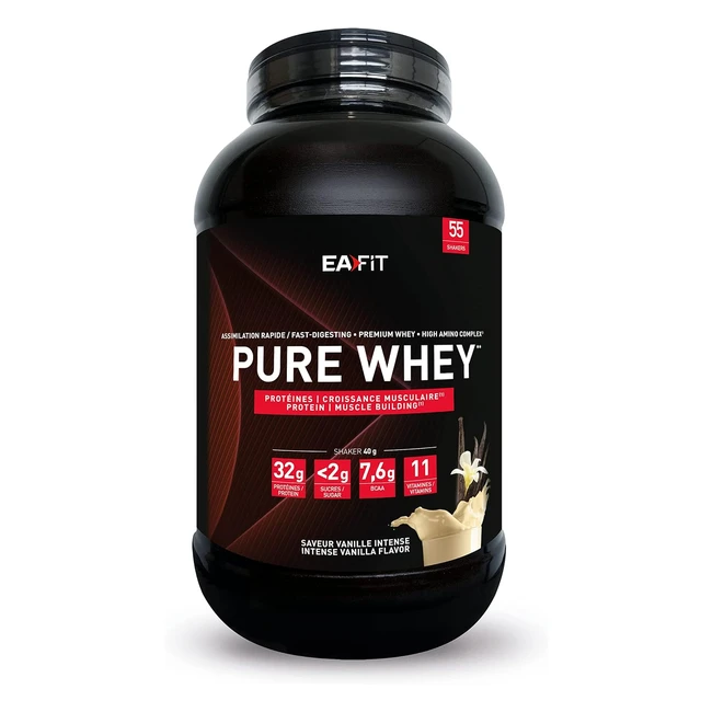 Eafit Pure Whey Vaniglia Intensa 22kg - Proteine WP Trifonte - Crescita Muscolare