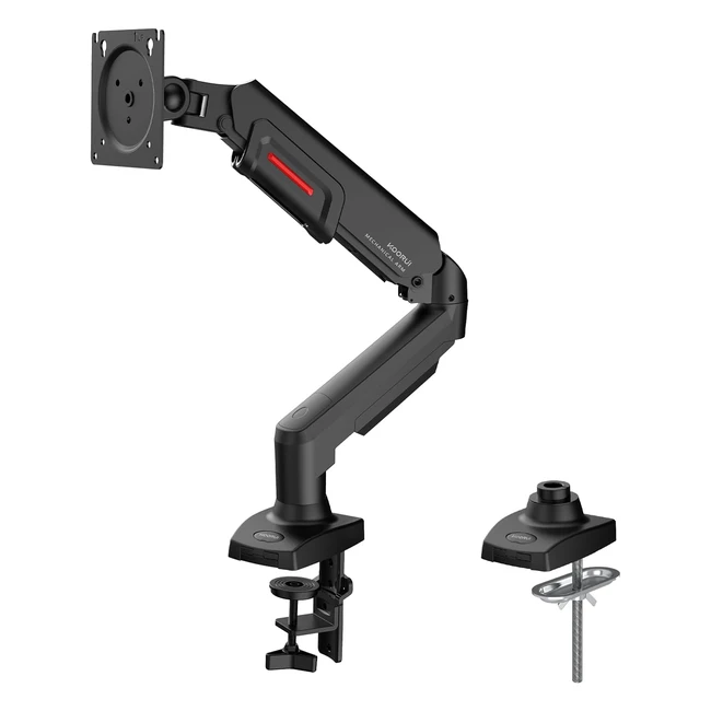 Support écran PC Koorui pour écrans plats et incurvés 17-32 ergonomique ressort gaz bras hauteur inclinaison pivotant VESA 75-100mm KR20Y