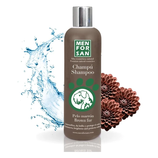 Shampoo Menforsan per Cani Manto Marrone 300ml - Intensifica Colore Naturale