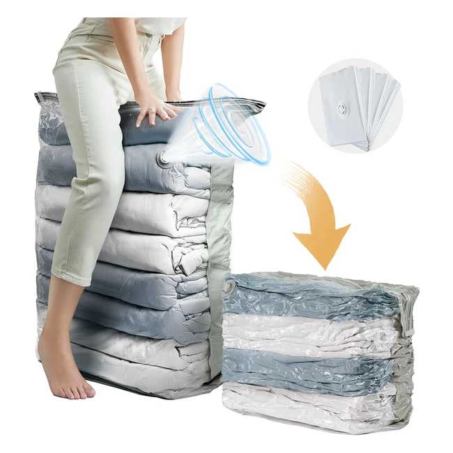 Taili Vacuum Storage Bags 4 Pack Jumbo Cube 31x40x15 Inch - Space Saver Bags for Comforters Blankets - Waterproof & Airtight