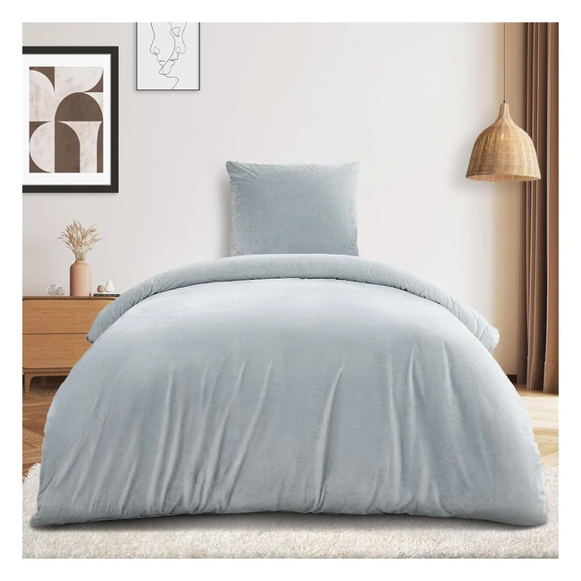 Funda Nordica Cama 135x200cm Calido y Acogedor - Panxhome - Ref. 1 - Con Edredon de Plumn - Gris