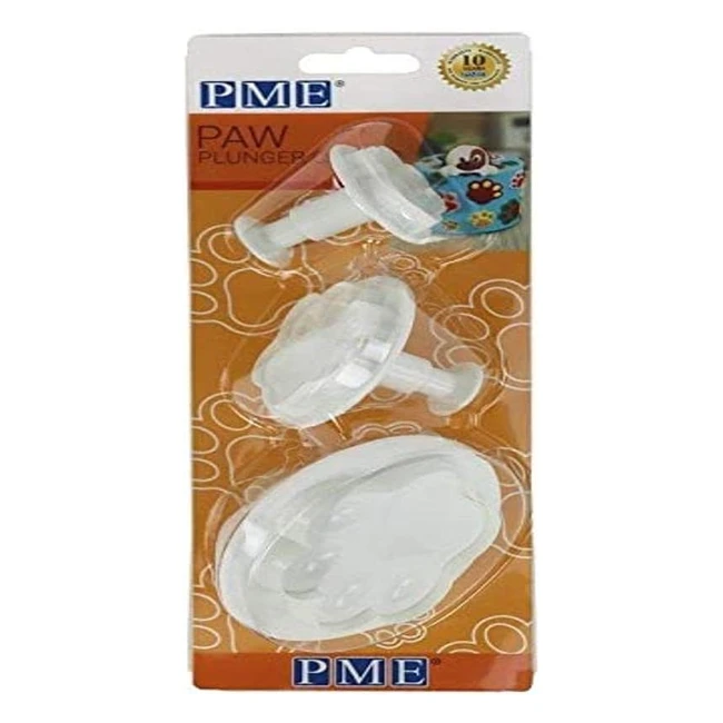 Set 3 Stampini Zampa Paw203 - Ideale per Pasta di Zucchero e Fiori - Plastica ABS