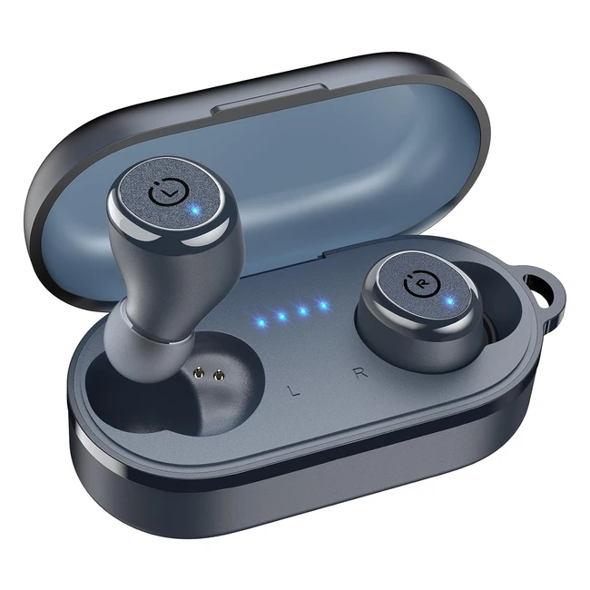 Tozo T10 Wireless Earbuds Bluetooth 53 Headphones - Powerful Sound - 55H Playtime - IPX8 Waterproof - Black
