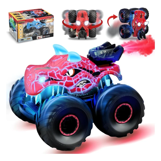 Voiture télécommande tout terrain enfant 360 degrés RC radiocommande - Jouet garçon fille 3-8 ans - Auto rouge