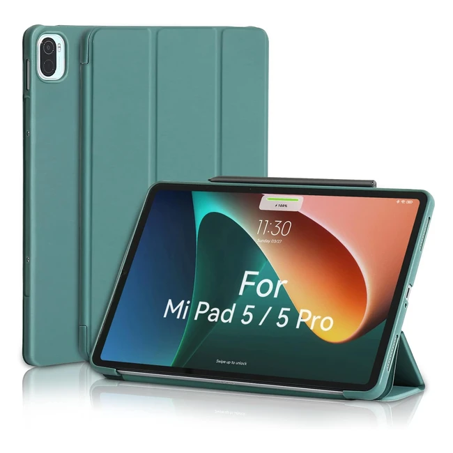 Custodia Muydoux Xiaomi Mi Pad 5 Pro 11 Pollici Verde Pino