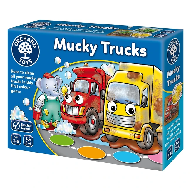 Orchard Toys Mucky Trucks Game - Educational Color Matching Game for Kids Age 3-6