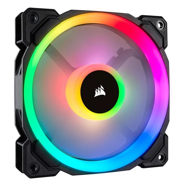 Corsair LL120 RGB 120mm Dual Light Loop PWM RGB Fan - Single Fan - Black