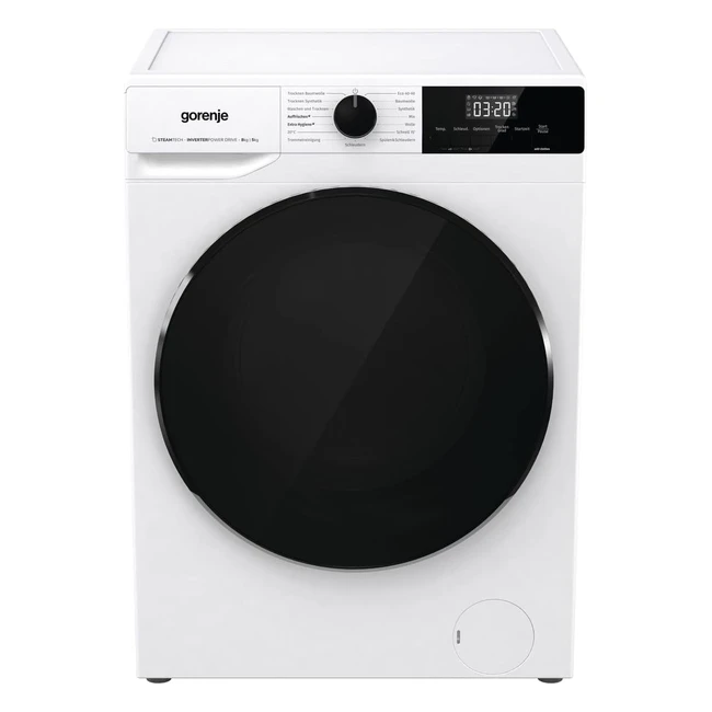 Gorenje Wäschetrockner WDAM 854 AP mit Dampffunktion 8 kg 1400 U 15 Programme Aqua Stop Inverter PowerDrive Motor Kindersicherung QuickDry Weiß