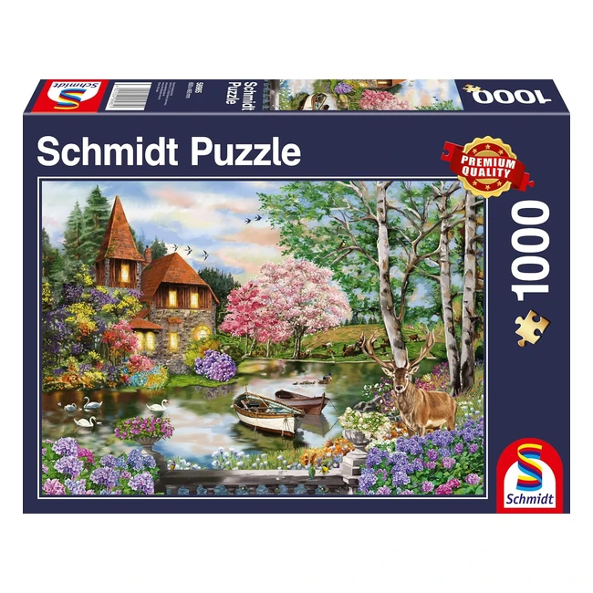 Schmidt Spiele 58985 Lake House Puzzle 1000 Pezzi Multicolore - Qualità Premium