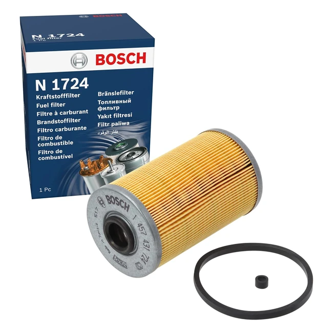 Filtro Diesel Bosch N1724 - Resistente al Calore e ai Liquidi - Efficienza di Filtrazione Elevata