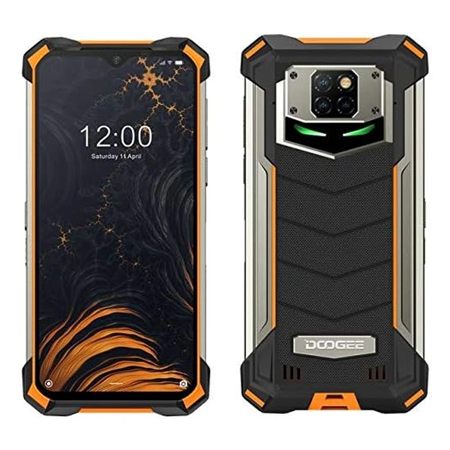 Smartphone Robusto Doogee S88 Pro 10000 mAh Octacore 6GB128GB Android 10 Fotocamera Quadruple 21 MP 63FHD Corning Gorilla Glass Ricarica Wireless Rugged Telefono IP68 NFC Arancia