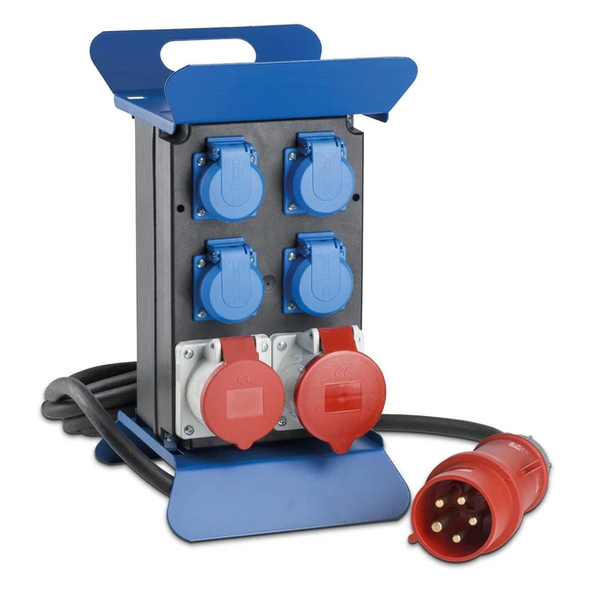 Enchufe Schwabe 60506 CEE Distribucion Energia Stecky II 400V Disyuntor 4 Tomas Corriente