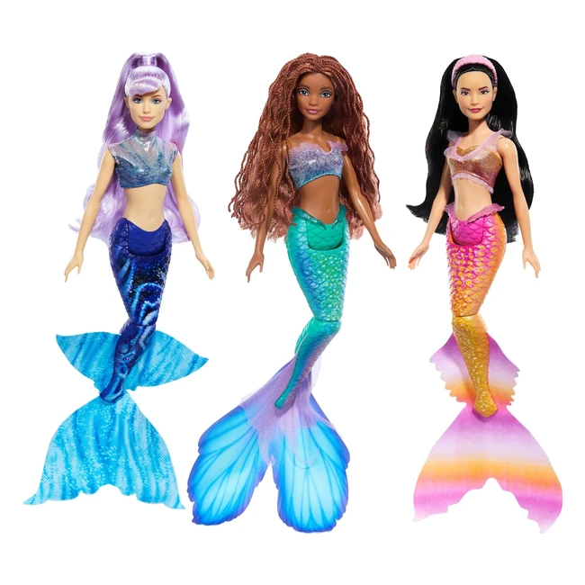 Pack 3 Hermanas Sirenas Disney Ariel Muecas Mattel HND29