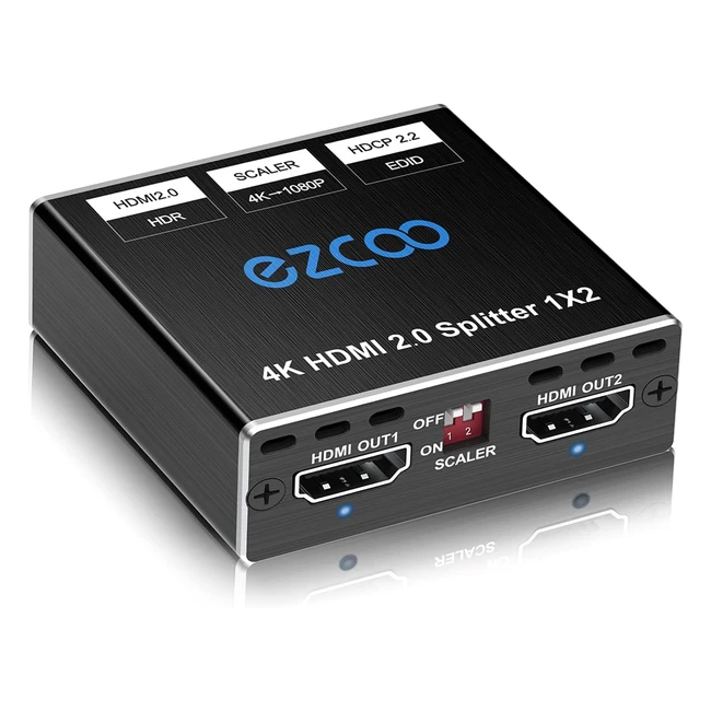 4K HDMI Splitter 1x2 1080p 120Hz HDCP HDR 18Gbps UHD Dolby Vision Atmos