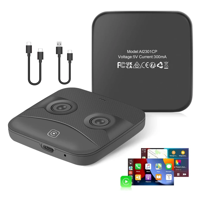 Adaptateur Apple Carplay sans fil Podofo - Plug & Play - Mise à jour en ligne