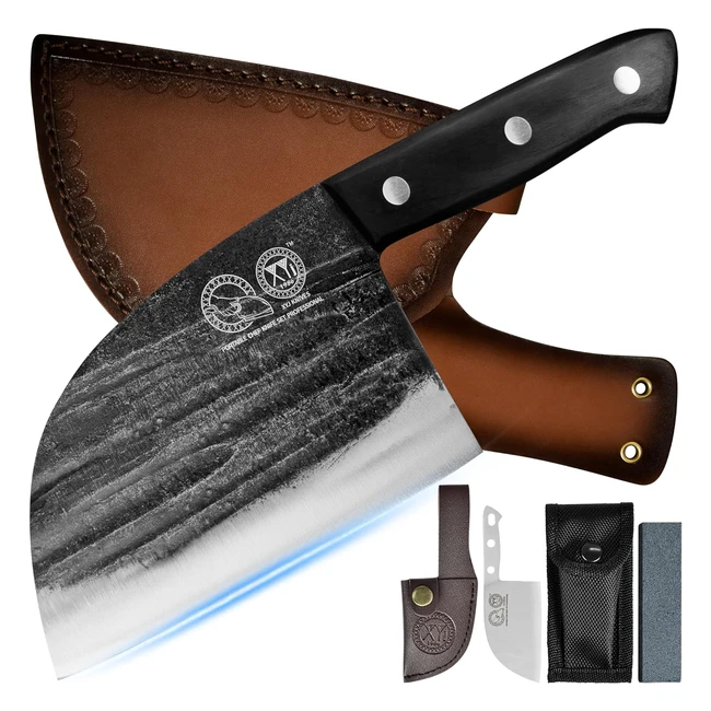 Couteau de chef XYJ 6 pouces avec fourreau - Idéal pour le camping en extérieur