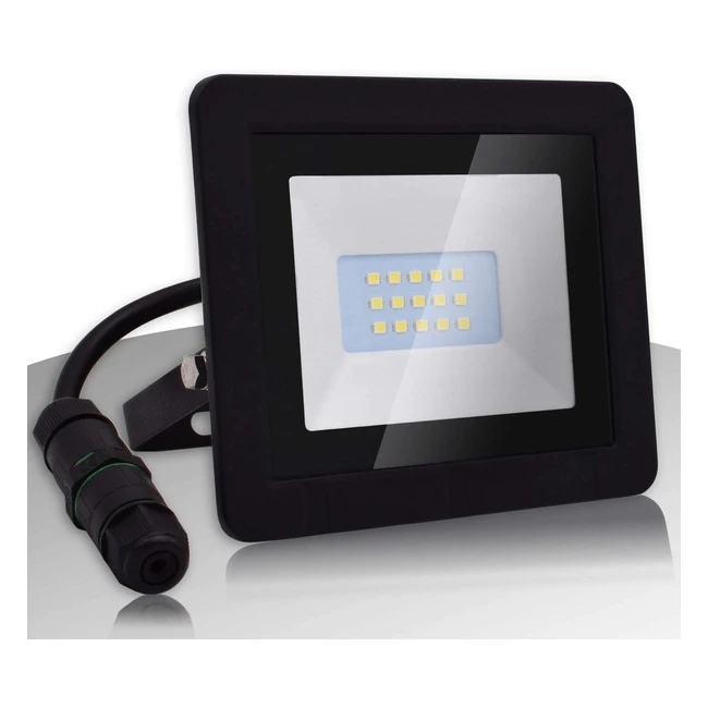 Projecteur LED 10W Lumare IP65 Extra Plat - Intérieur & Extérieur - Connecteur IP65 Inclus