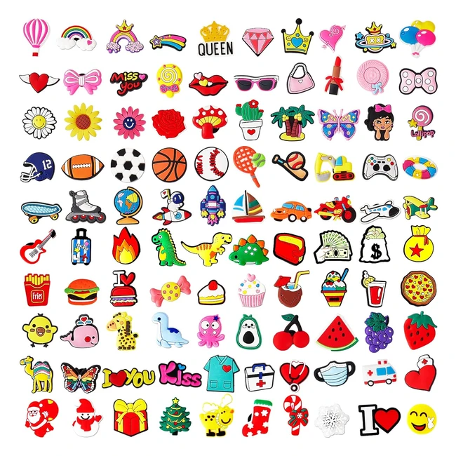 Adornos para Zapatos 2230100 Pins Crocs Niñas Mujeres Niños - Decoración Regalos Fiesta