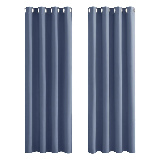 Pony Dance Moderne Verdunkelungsvorhänge für Wohnzimmer Ösen-Vorhang Dekorative Vorhänge für Schlafzimmer Fenster 245 x 140 cm H x B Entenblau 1 Paar