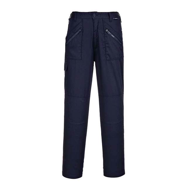 Portwest Women's Regular Trouser Dark Navy M UK S687NARM - 11 Pockets, Elasticated Waist, Knee Pad Pockets
