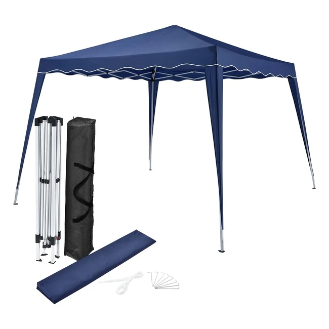 Juskys Faltpavillon Vivara 3x3 m UV50 wasserabweisend blau