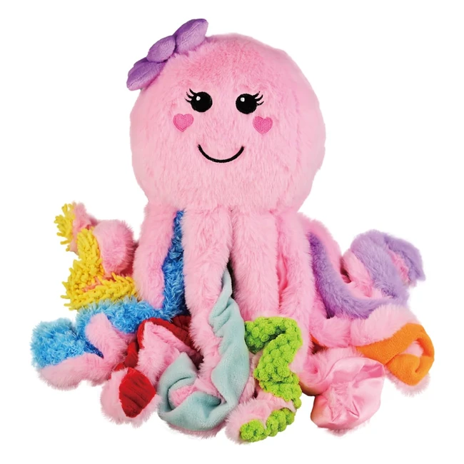 Peluche Pulpo Rosa Texturizado 8 Tentáculos Bebés 0-18 Meses