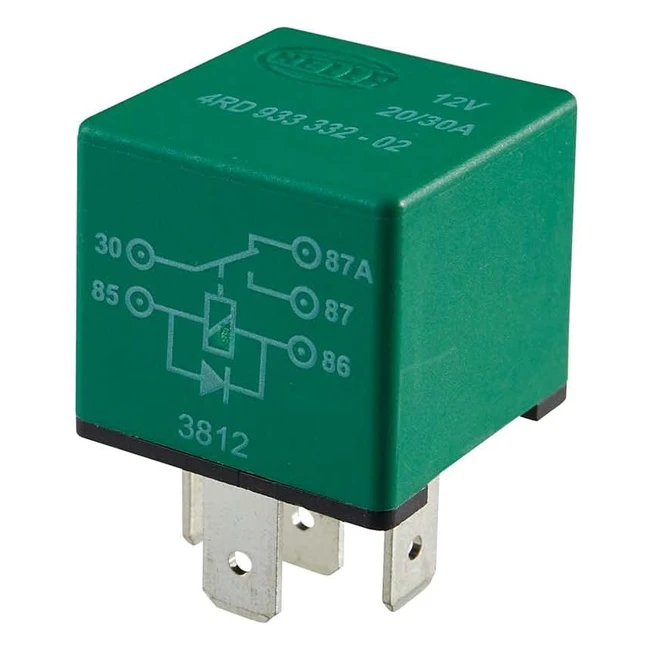 Mini Relè Hella 4RD 933 332021 12V 5A - Diodo di Spegnimento