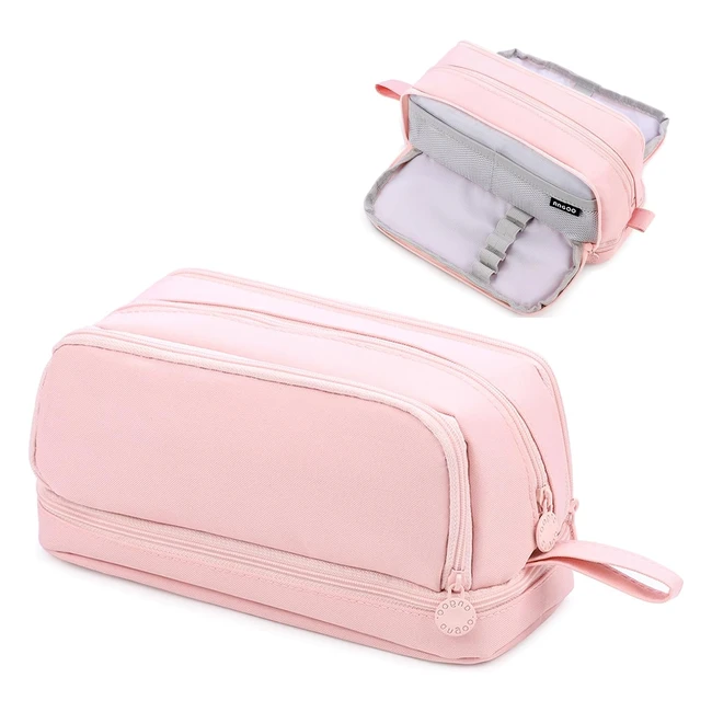 Astuccio Scuola Portacolori 4 Scomparti Grande Capacità - Astuccio Rosa