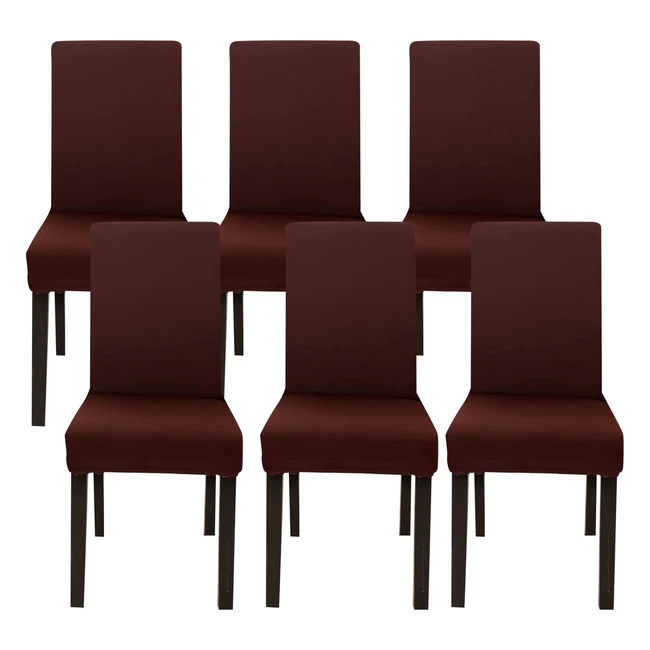 Housse de chaise extensible Jaotto 6 pièces - Universelle, lavable, facile à nettoyer