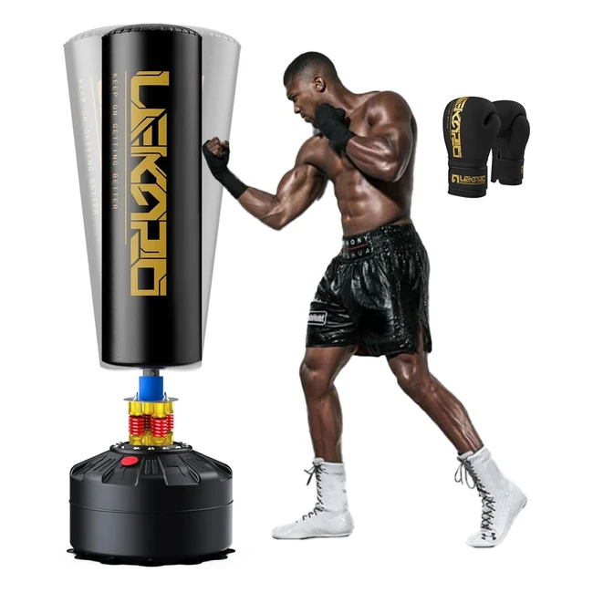 Sacco Boxe Autoportante MMA Ventose Kit Allenamento Muay Thai Fitness