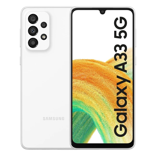 Samsung Galaxy A33 5G Mobile Phone 128GB White - 3 Year Warranty | Crisp Photos, Ultra Wide Camera, 5nm Octa-Core Processor