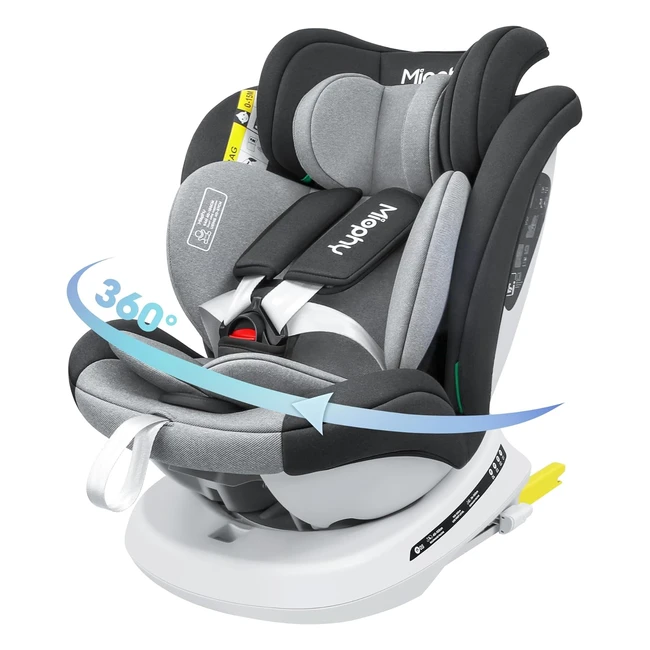 Seggiolino Auto Isofix Girevole 360 Miophy iSize Gruppo 0-1-2-3