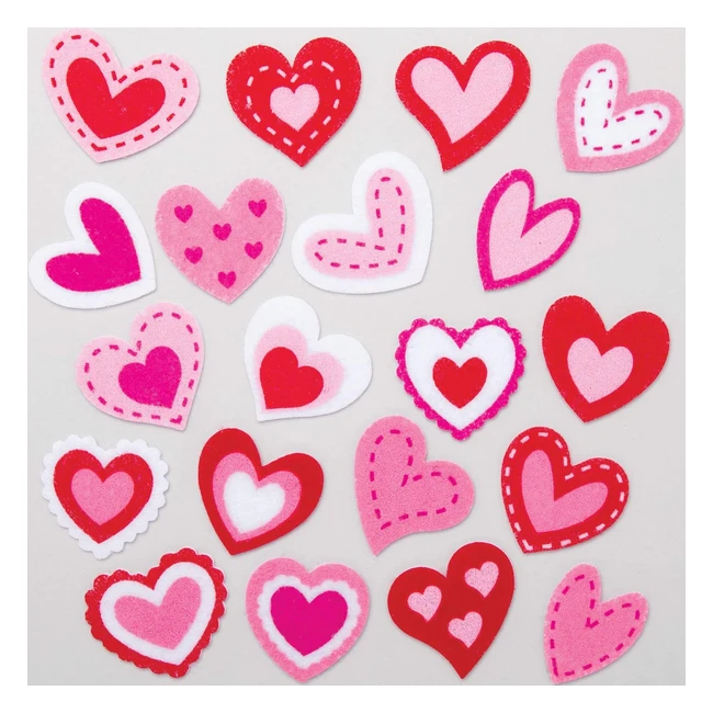 Autocollants Curs en Feutrine Baker Ross AT556 - Paquet de 100 - Loisirs Cratifs St Valentin Enfants