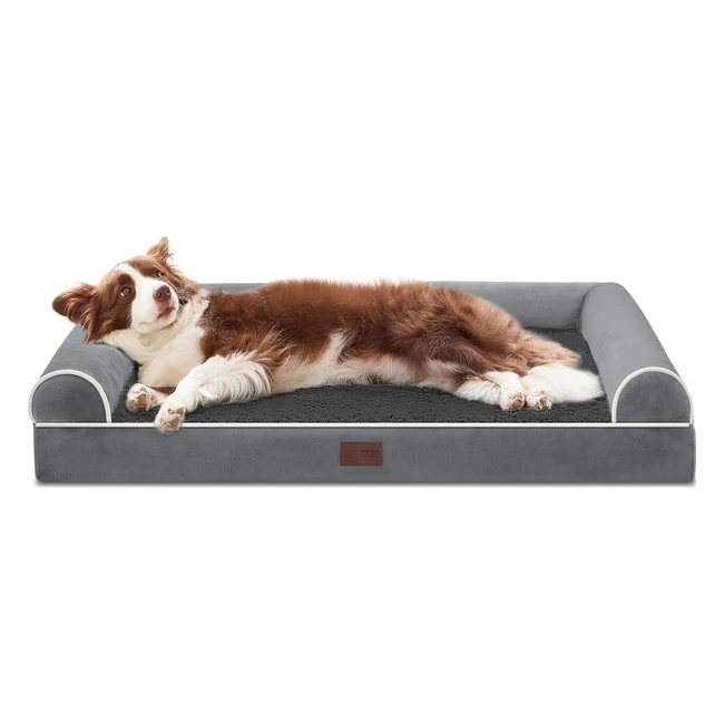 Orthopedic Dog Bed - Western Home Dark Grey Sofa - XL 106x76x10cm