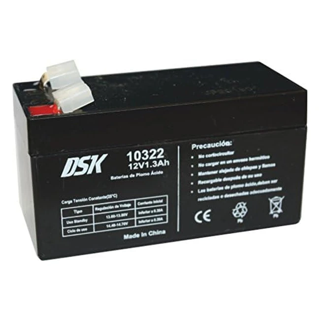 Batterie DSK 10322 Plomb AGM Rechargeable 12V 13Ah Voitures Motos Enfants Scooters UPS Scurit