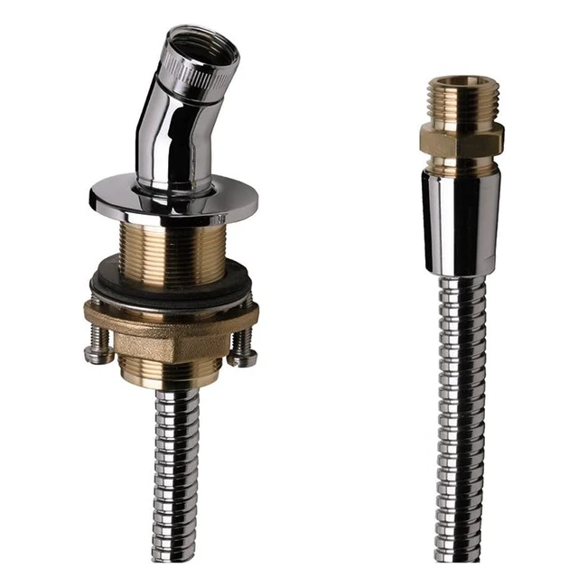 Support Douchette Encastré Chromé Hansgrohe 28307000 - Flexible Métallique 2m