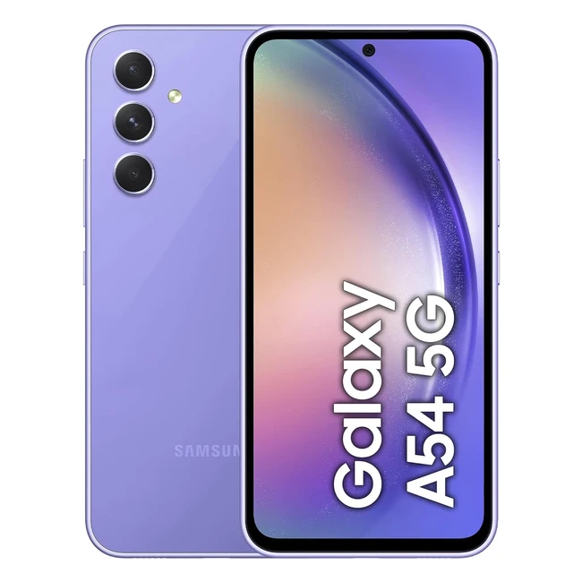 Samsung Galaxy A54 5G - 64 Inch Infinity-O FHD Screen, 128GB, Light Violet, 3 Year Warranty