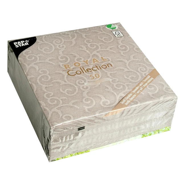 Serviettes Tissue Gris Papstar 84889 - Qualité Premium, Grande Variété de Couleurs - 78x20x20cm