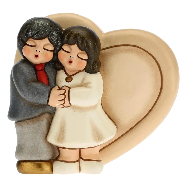 Bomboniera sposini cuore personalizzabile formato grande ceramica